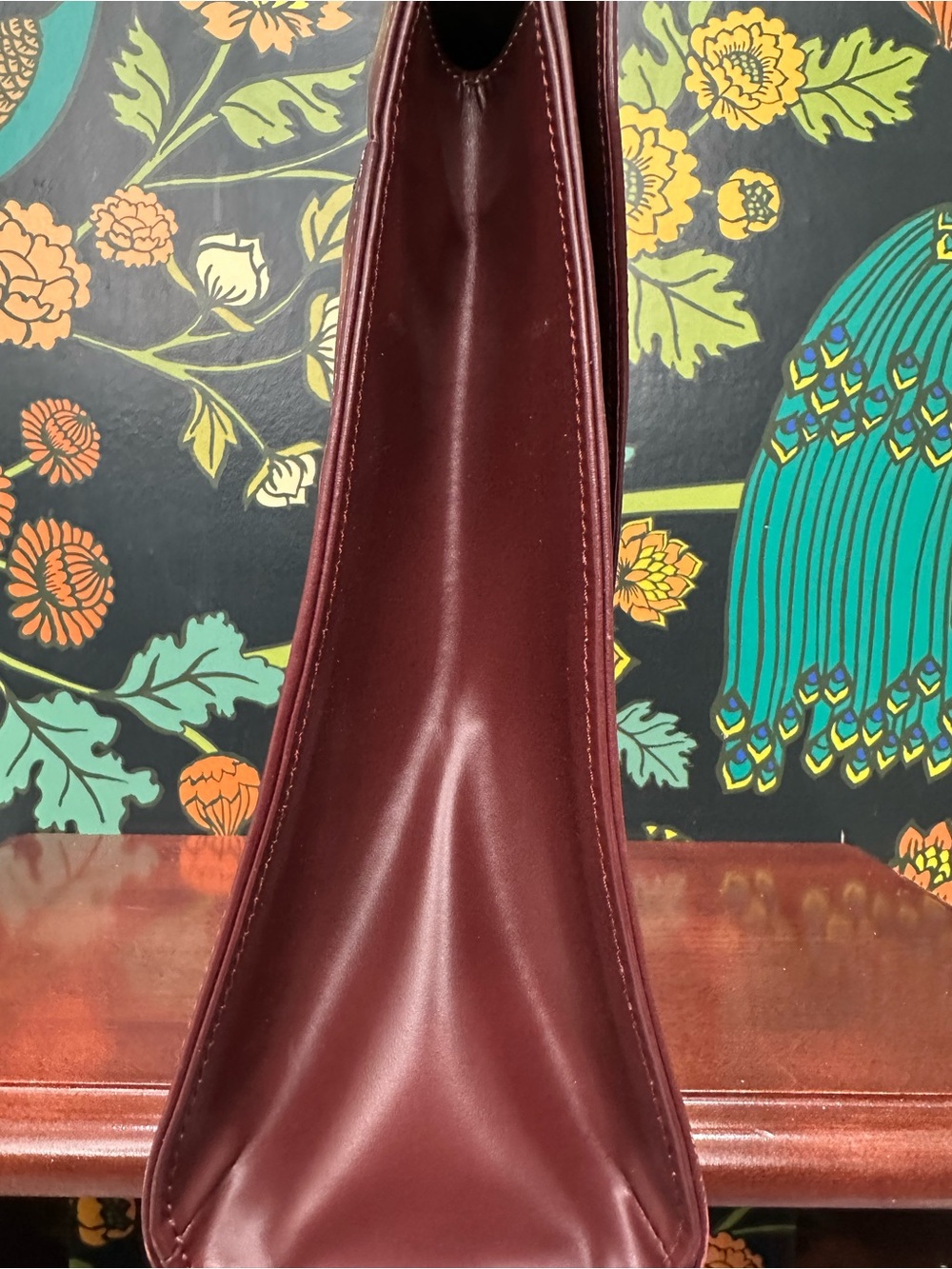 Vintage Must de Cartier Bordeaux Leather Top Handle Handbag Purse France - Picture 4 of 12